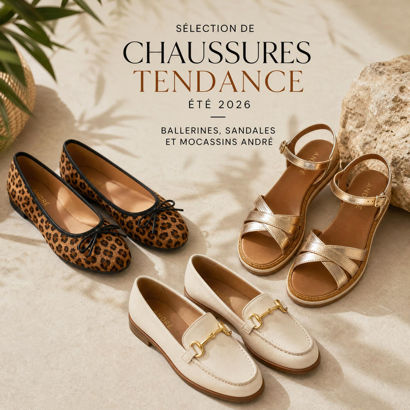 Femme urbaine élégante portant des mocassins femme en cuir marron dans une rue parisienne, look bureau chic et décontracté printemps-ét...
![Chaussures été 2026 : les tendances à adopter absolument (femme & homme)