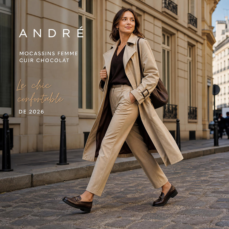 Une sélection de chaussures tendance de l'été 2026, associant des ballerines en cuir chocolat et des sandales minimalistes sur un fond ...
![Quels mocassins femme ou ballerines femme choisir pour aller travailler sans avoir mal aux pieds en fin de journée ?