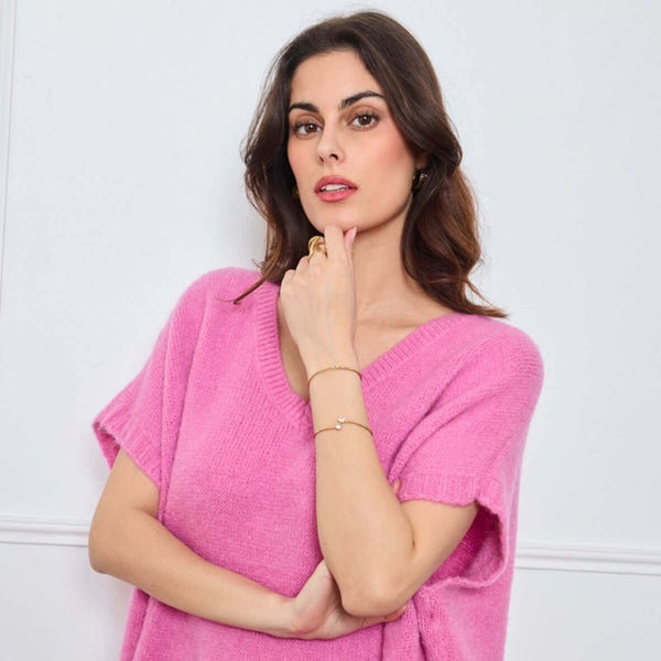 PULL COL V OVERSIZED SANS MANCHES MILIE HYACINTHE - André