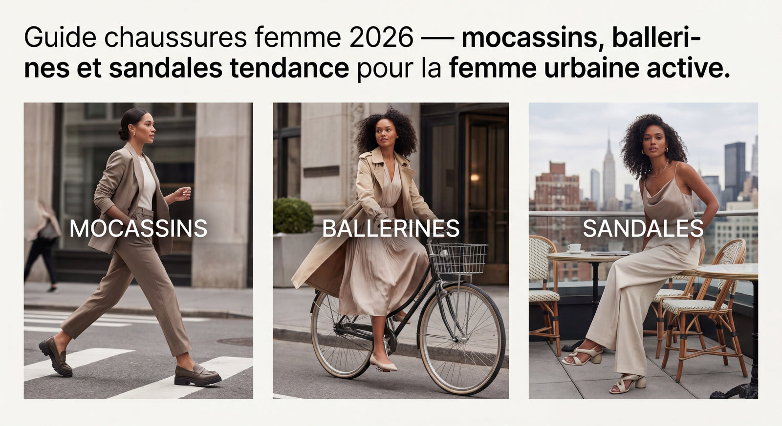 Mocassins, ballerines, sandales femme : le guide complet pour choisir ses chaussures en 2026