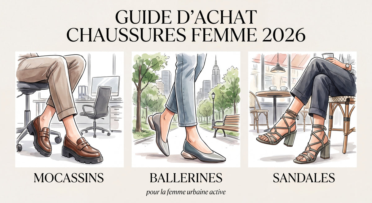Quelles chaussures femme choisir en 2026 ? Le guide complet mocassins, ballerines & sandales