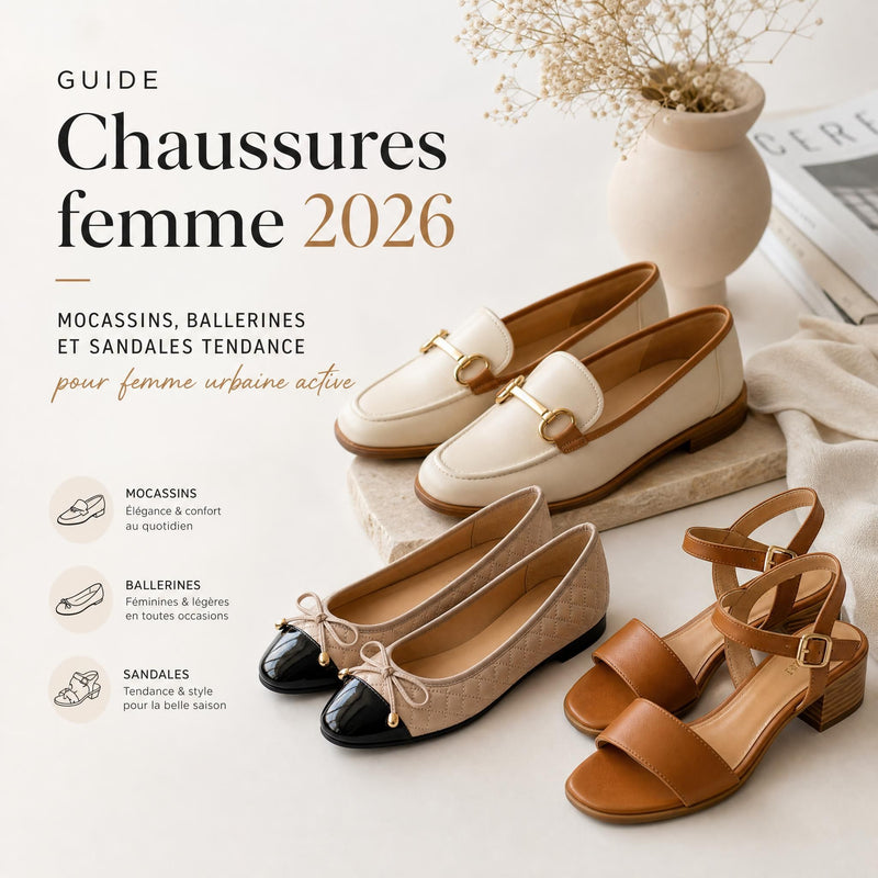 Mocassins, ballerines, sandales : quelles chaussures femme choisir en 2026 pour être stylée et à l'aise au quotidien ?
