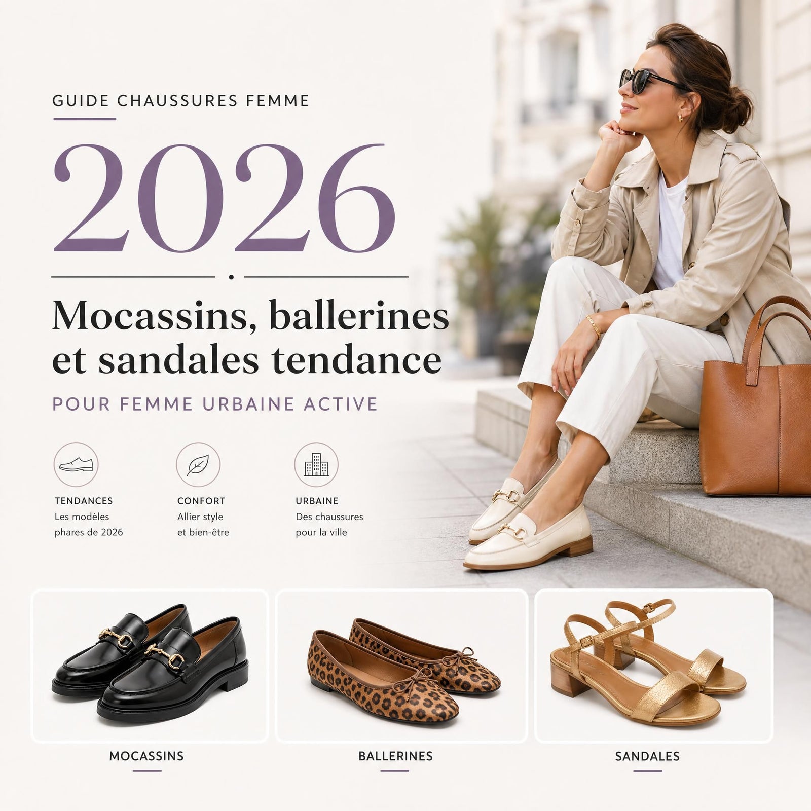 Quelles chaussures femme choisir en 2026 pour aller au bureau, marcher en ville et rester stylée toute la journée ?