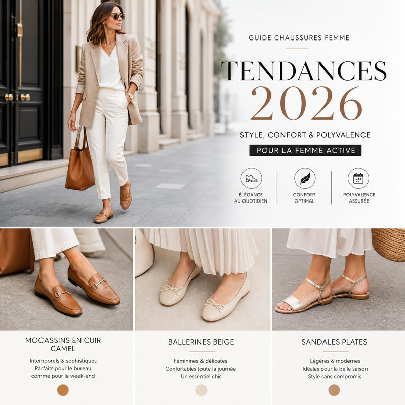 Mocassins, ballerines ou sandales : quelles chaussures femme choisir pour ton quotidien en 2026 ?