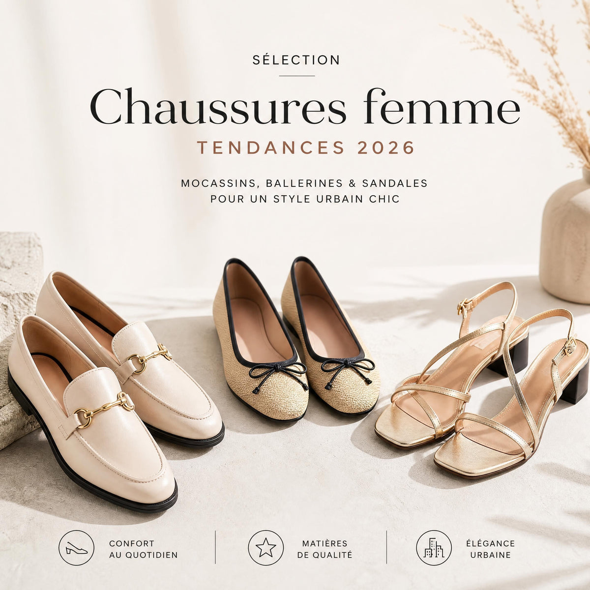 Mocassins, ballerines, sandales : quelles chaussures femme choisir pour le bureau et le quotidien en 2026 ?