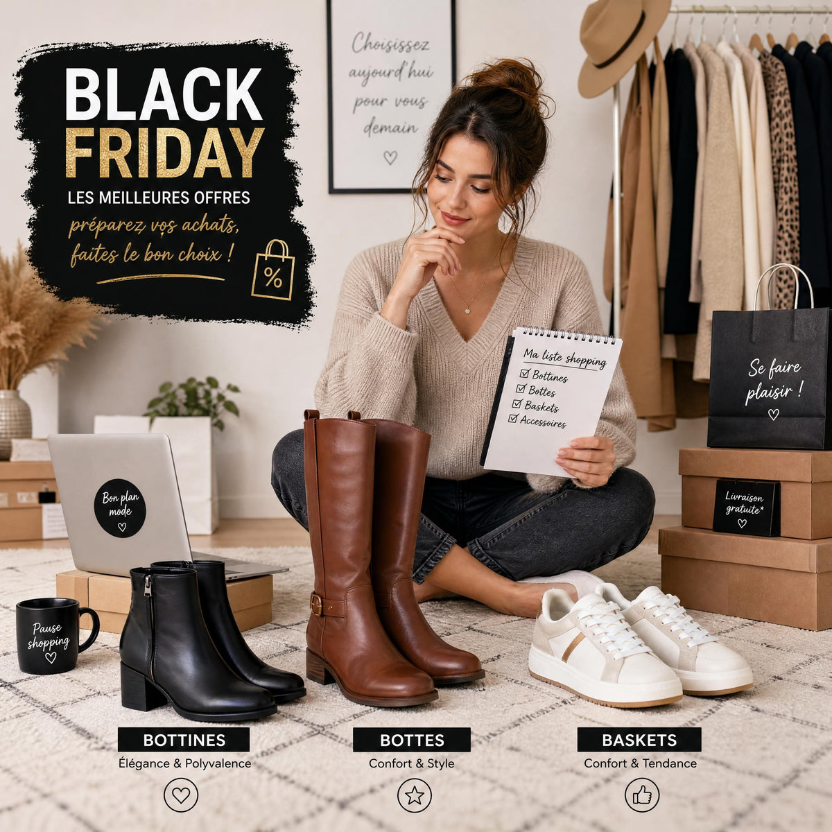 Black Friday chaussures femme : la méthode pour choisir les bons modèles
