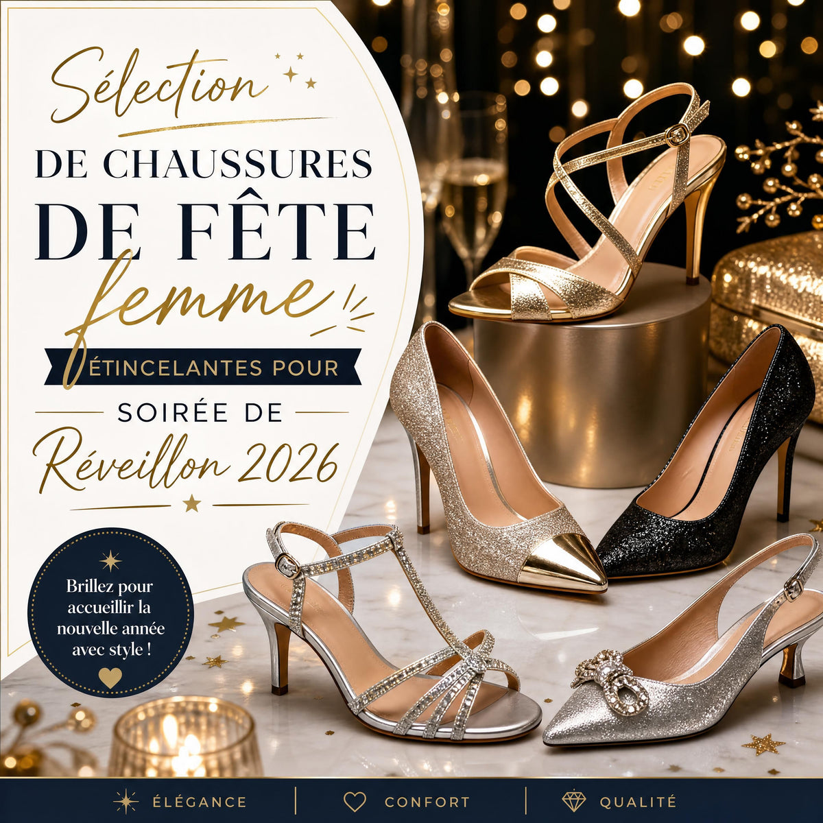 Chaussures de Fête Femme 2026 : 4 Études de Cas Réelles pour Allier Élégance et Confort le Soir du Réveillon