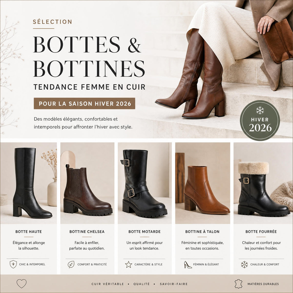Guide Pratique : Comment Choisir et Styliser vos Bottes Femme cet Hiver 2026