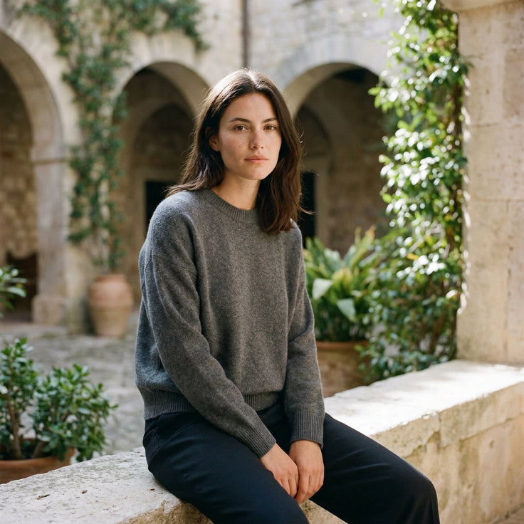 ADALINE - 100% LAINE - GRIS FONCE - TU - PULL