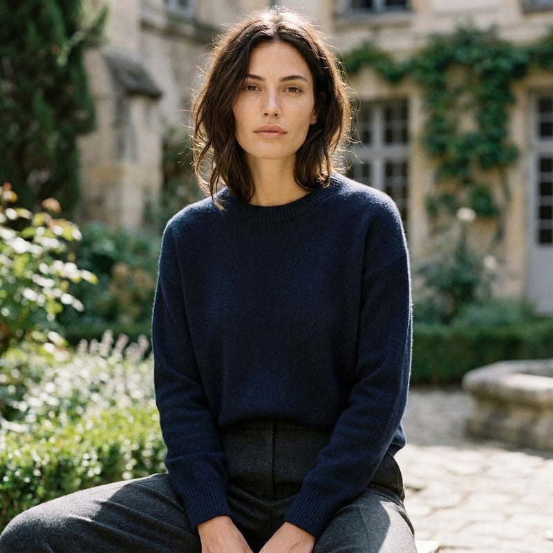 ADALINE - 100% LAINE - MARINE - TU - PULL