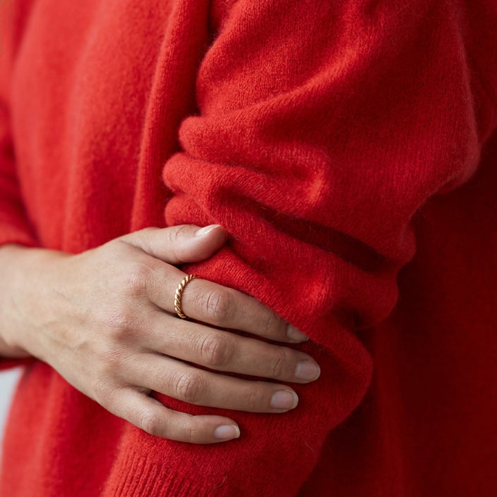 ADALINE - 100% LAINE - ROUGE - TU - PULL