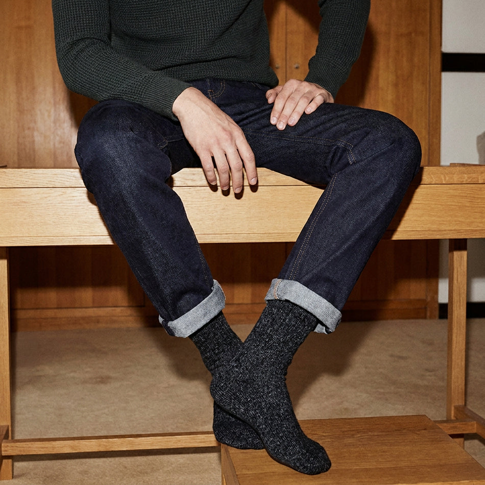 Chaussettes en laine Alliance - Gris foncé
