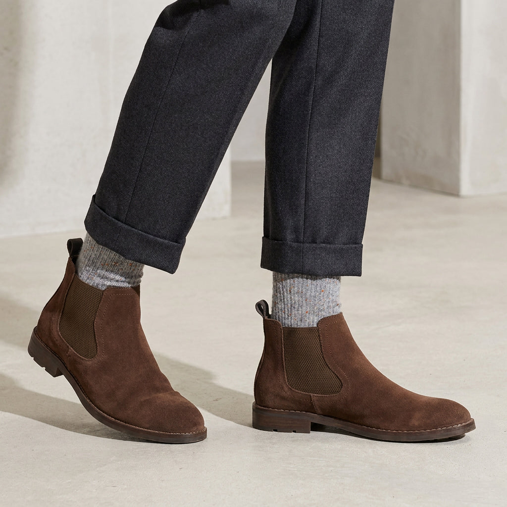 Chaussettes en laine Alliance - Gris orange