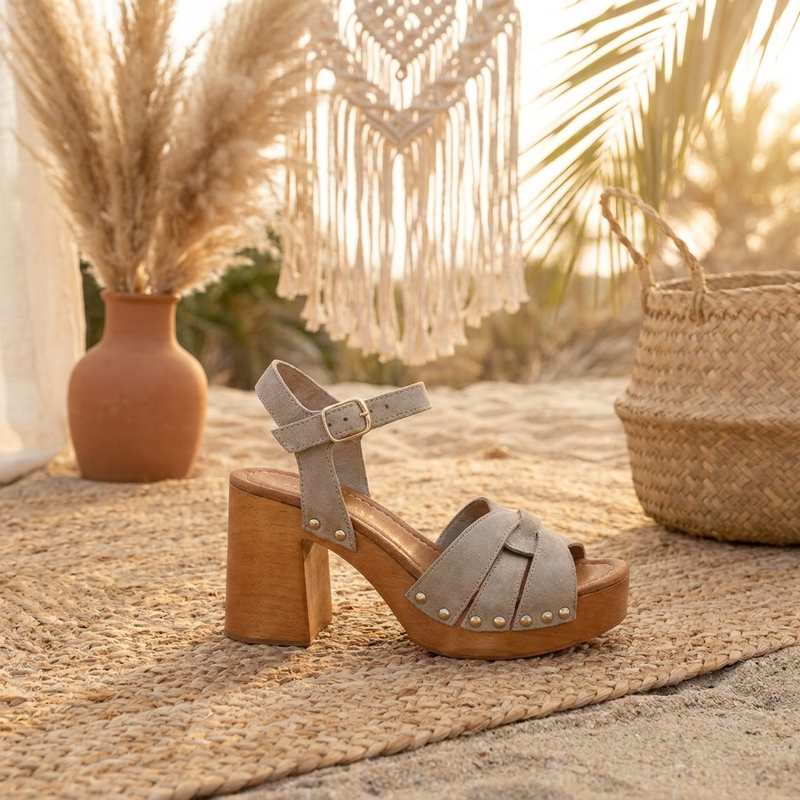 AMBREA SABLE SUEDE - SABOT
