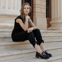 ANTONIS NOIR CROCO - MOCASSIN