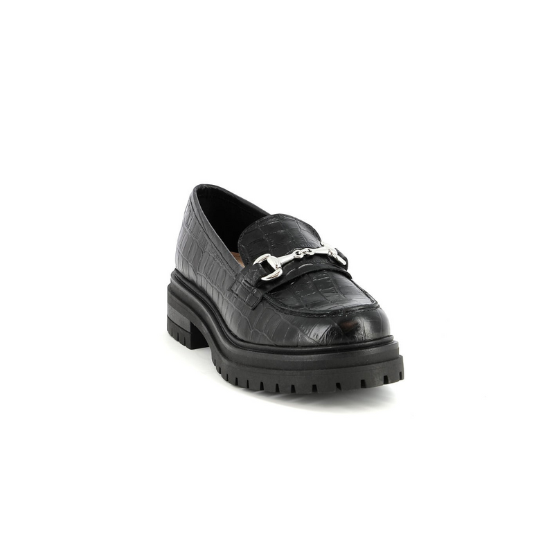 ANTONIS NOIR CROCO - MOCASSIN