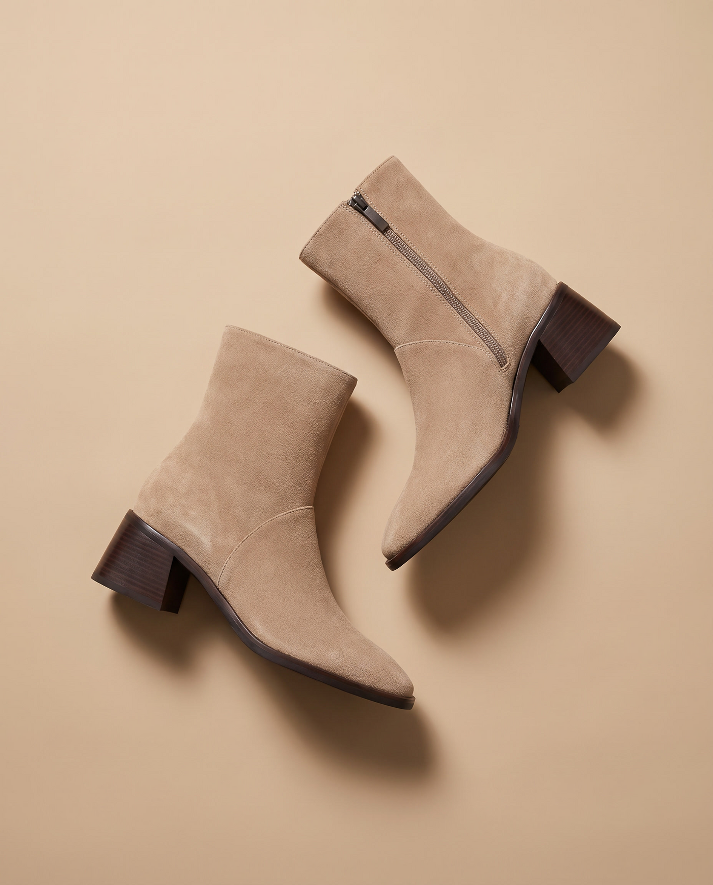 BOTTINES ELLIE BEIGE SUEDE