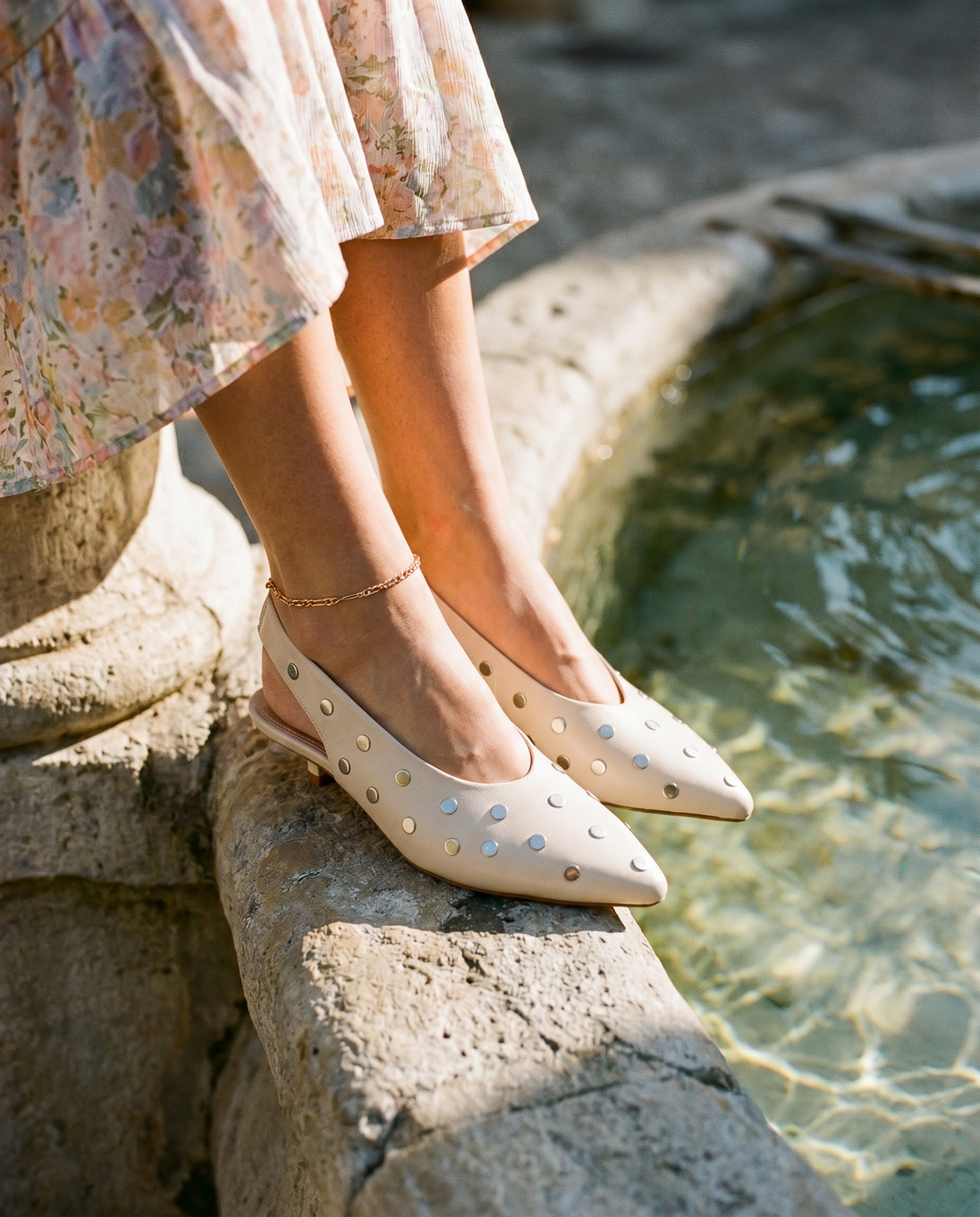 CALYNEA ECRU - SLINGBACK