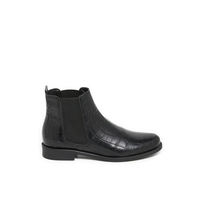 CARAMEL NOIR CROCO - BOOTS