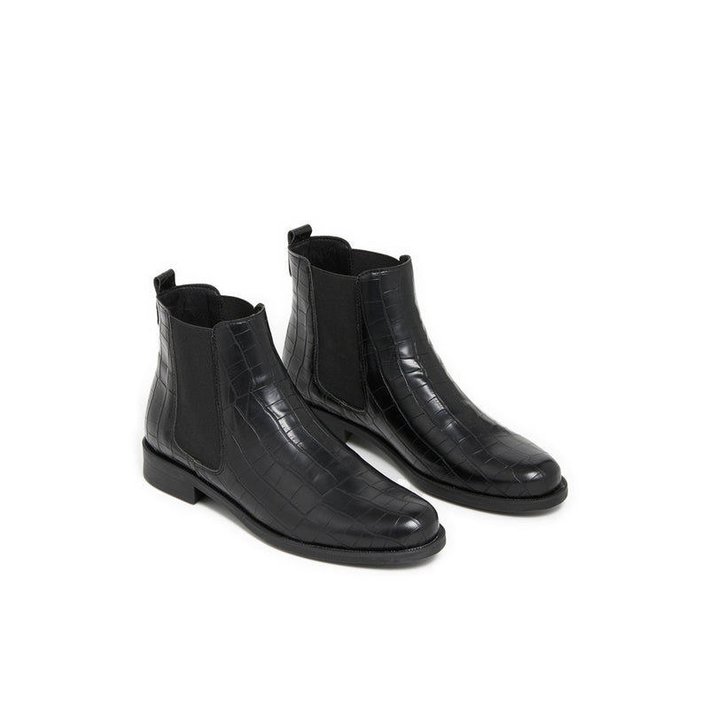 CARAMEL NOIR CROCO - BOOTS