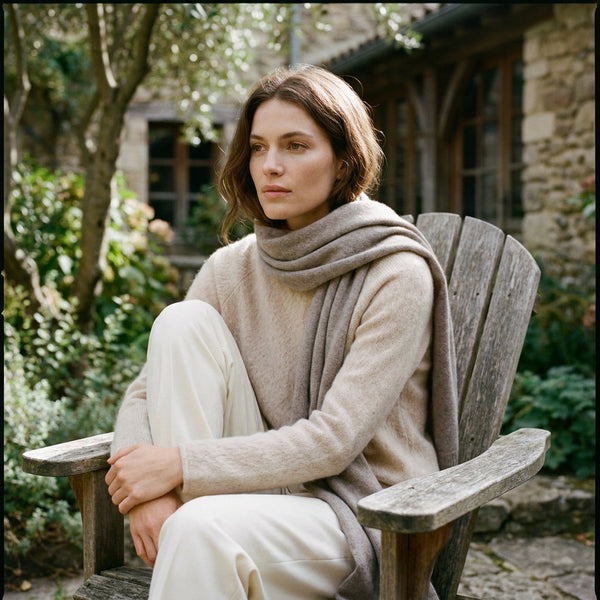 CASILDA - MELANGE LAINE ET ALPAGA - BEIGE - TU - PULL