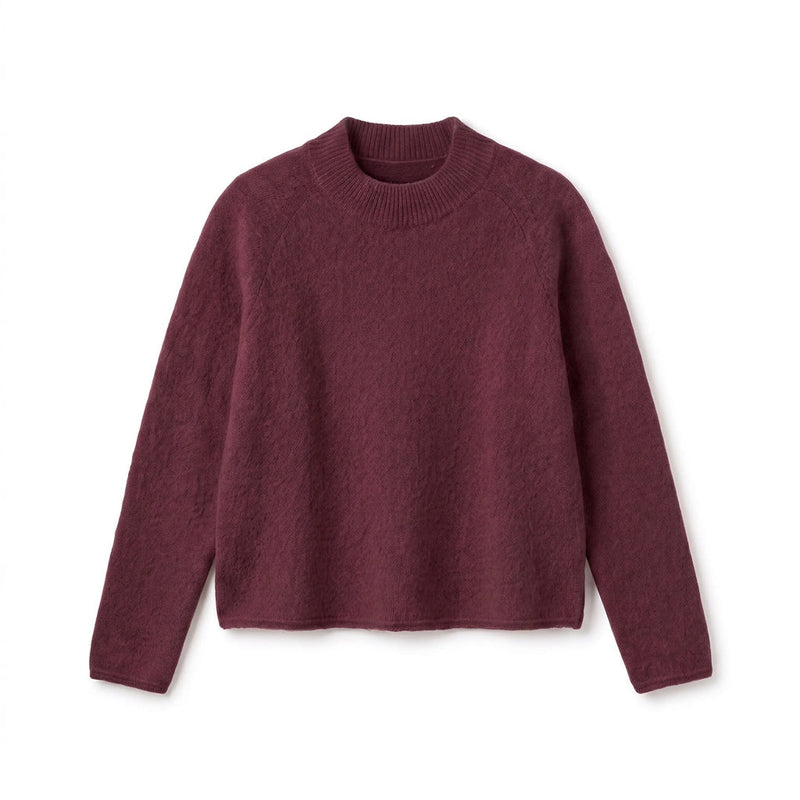 CASILDA - MELANGE LAINE ET ALPAGA - BORDEAUX - TU - PULL