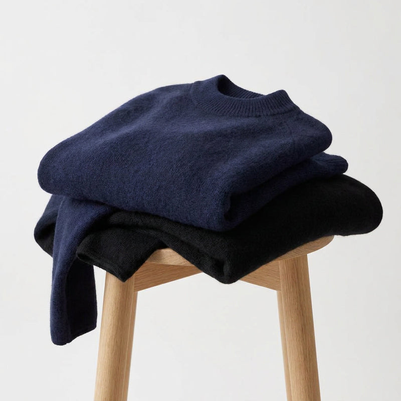 CASILDA - MELANGE LAINE ET ALPAGA - MARINE - TU - PULL
