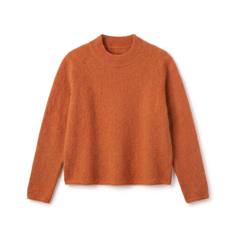 CASILDA - MELANGE LAINE ET ALPAGA - ORANGE - TU - PULL