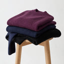 CASILDA - MELANGE LAINE ET ALPAGA - PRUNE - TU - PULL