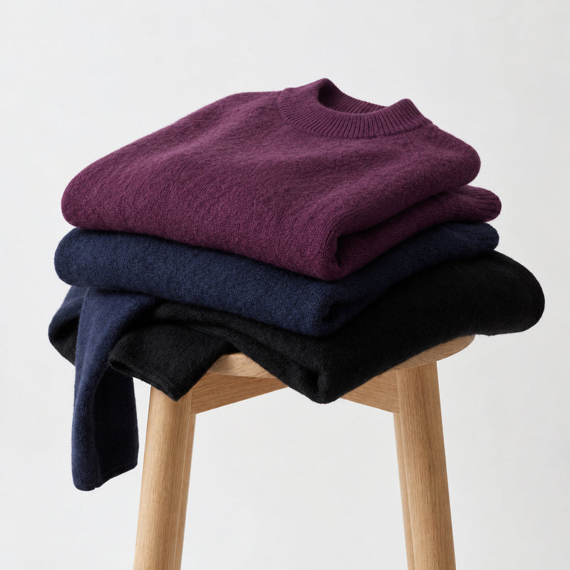 CASILDA - MELANGE LAINE ET ALPAGA - PRUNE - TU - PULL