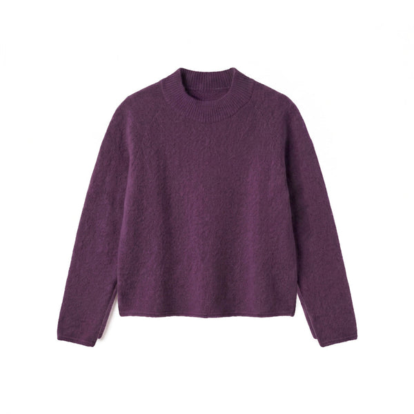 CASILDA - MELANGE LAINE ET ALPAGA - PRUNE - TU - PULL