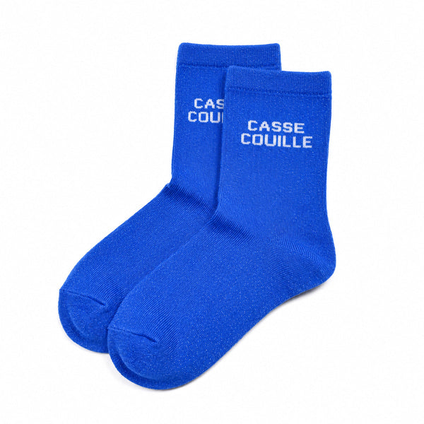 Chaussettes à paillettes Casse Couille - Bleu