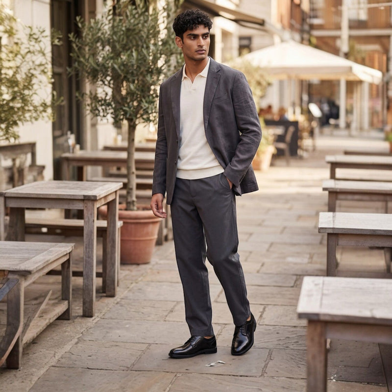 André CERNY chaussures derby en cuir noir lisse pour homme, lacets, semelle robuste, idéales pour un look formel ou professionnel.