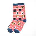 Longues chaussettes Chiens - Corail
