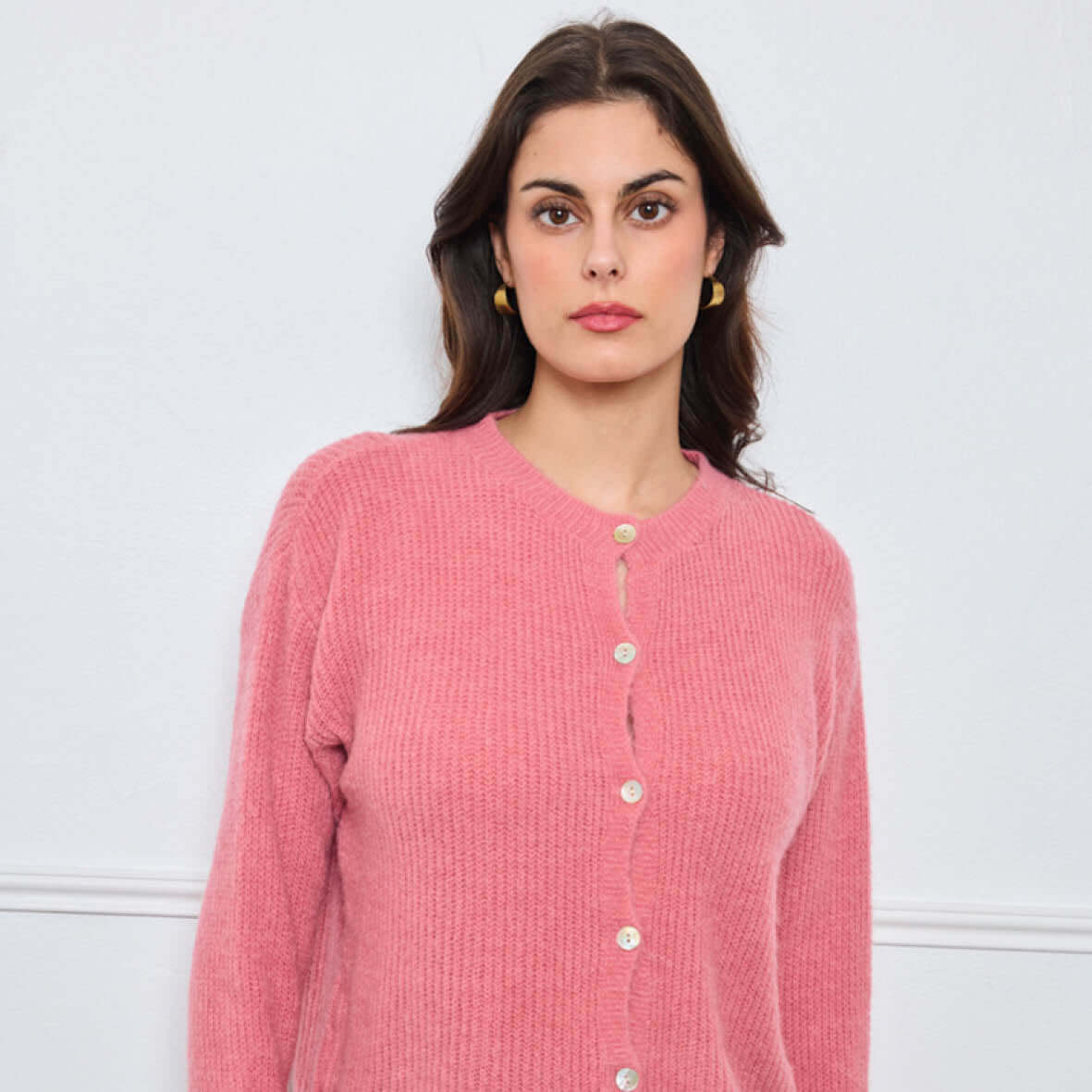 CARDIGAN COL ROND AVELINE ROSE - André