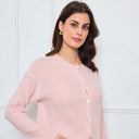 CARDIGAN COL ROND AVELINE ROSE CLAIR - André