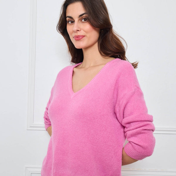 PULL COL V OPALINE HYACINTHE - André