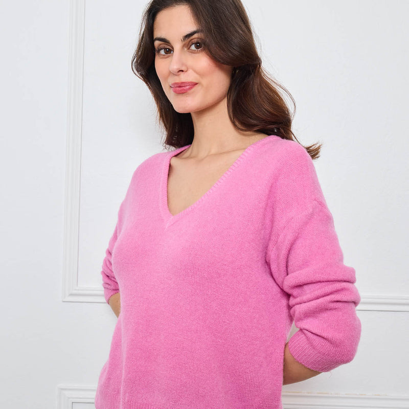 PULL COL V OPALINE HYACINTHE - André