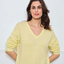 PULL COL V OPALINE JAUNE POUSSIN - André