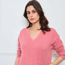 PULL COL V OPALINE ROSE - André