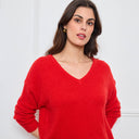 PULL COL V OPALINE ROUGE - André