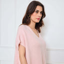 PULL COL V OVERSIZED SANS MANCHES MILIE ROSE CLAIR - André