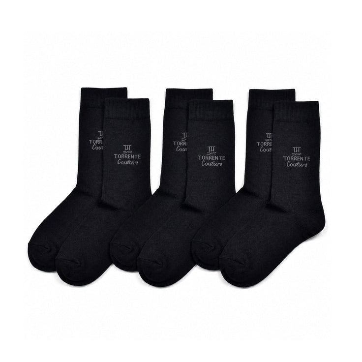 Set de 3 chaussettes Couture - Noir