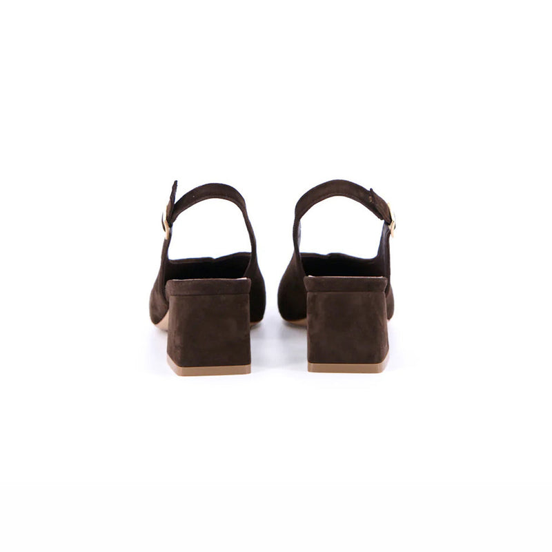 DORLA MARRON SUEDE - SLINGBACK