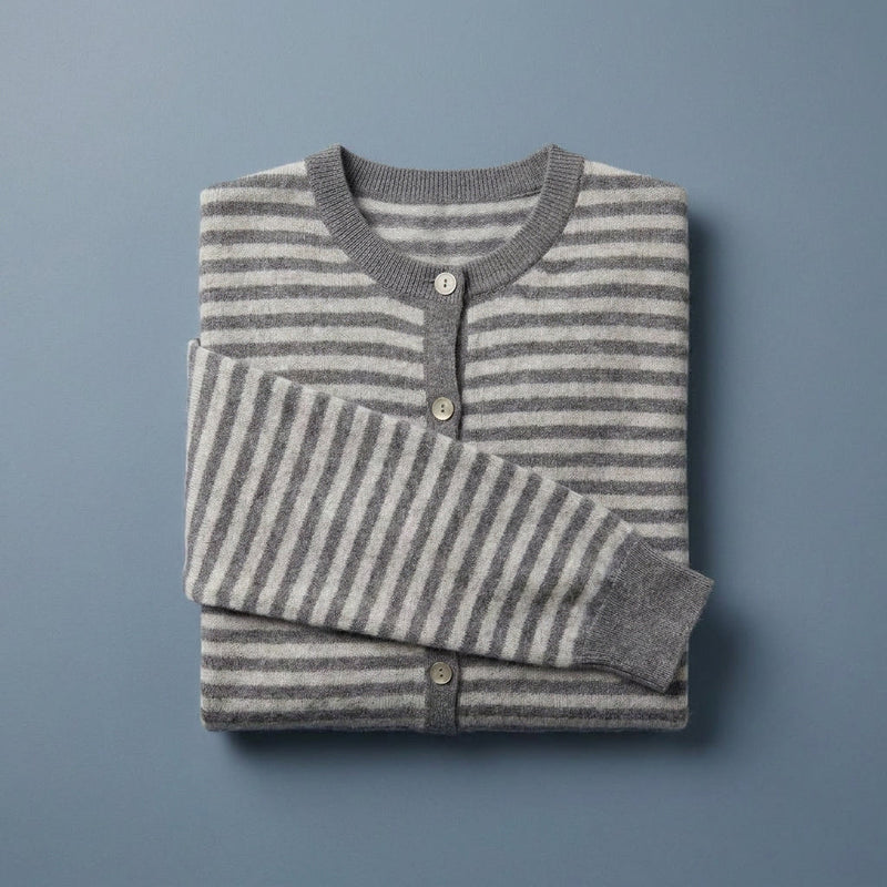 DOROTHEE - MELANGE LAINE ET CACHEMIRE - ANTHRACITE / GRIS CLAIR - TU - GILET