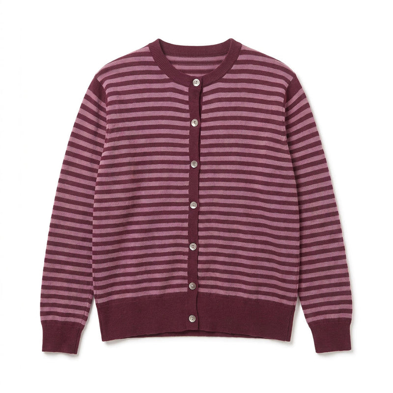 DOROTHEE - MELANGE LAINE ET CACHEMIRE - BORDEAUX / ROSE - TU - GILET