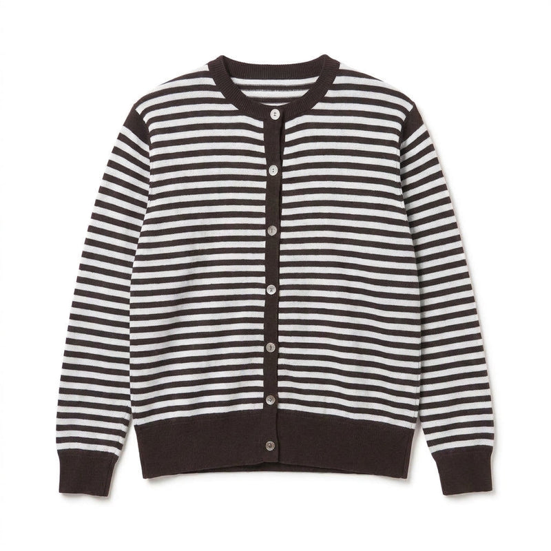 DOROTHEE - MELANGE LAINE ET CACHEMIRE - CHOCOLAT / BLEU CIEL - TU - GILET