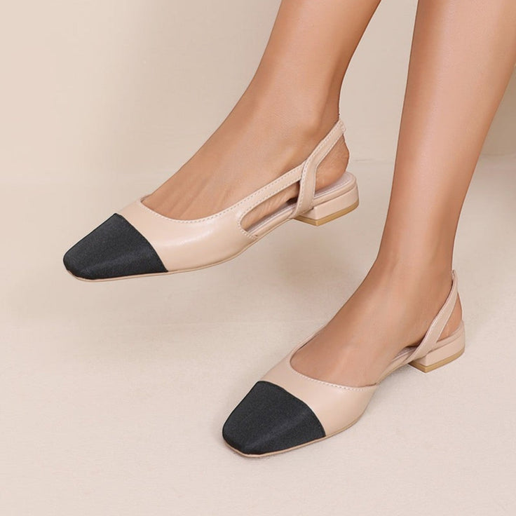 EIDER BEIGE/NOIR - SLINGBACK