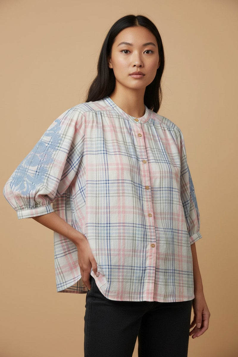ELÉONORE BLEU CIEL - BLOUSE