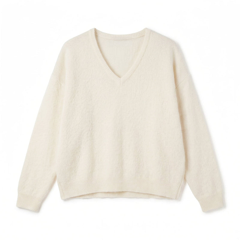 ELOIA - MELANGE ALPAGA ET LAINE - ECRU - TU - PULL